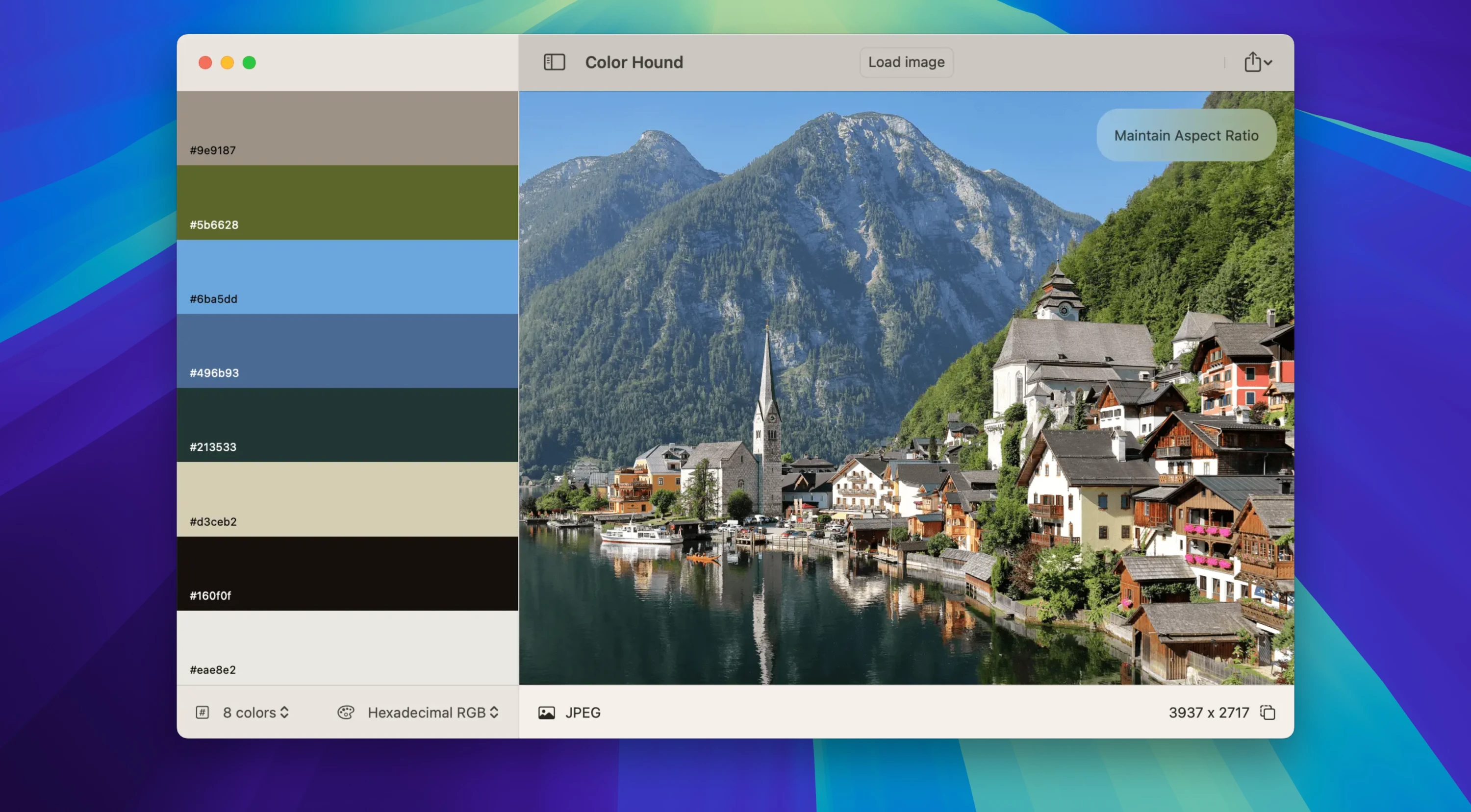 Color Hound for Mac(颜色调色板工具)的截图