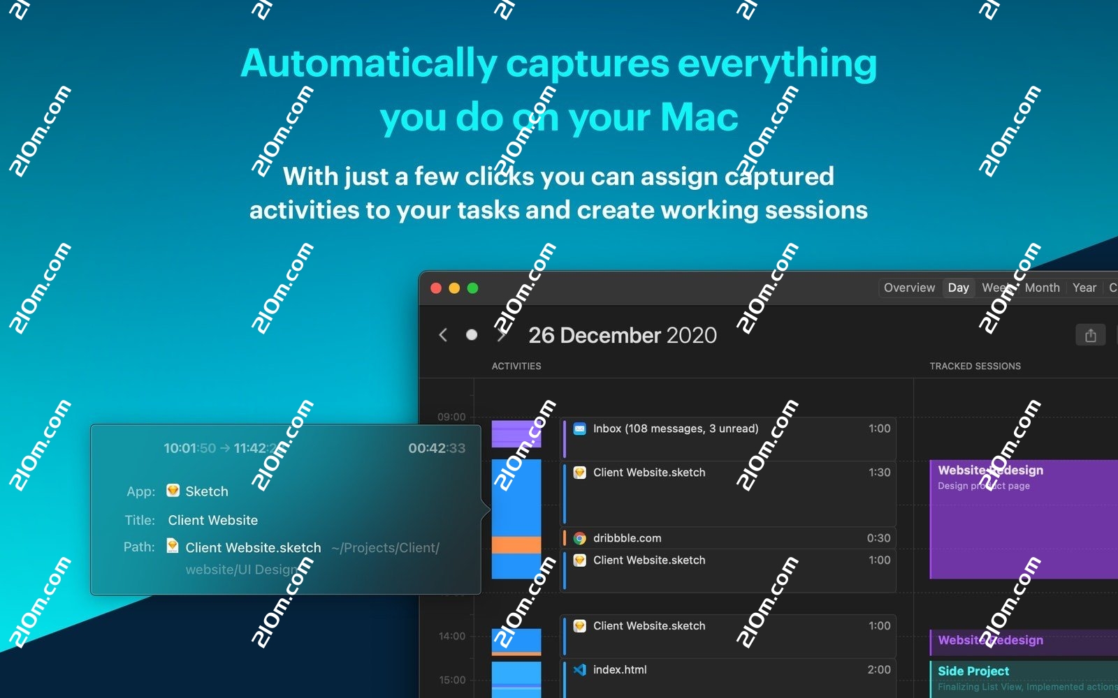 Timemator for Mac(优秀的时间追踪软件)的截图