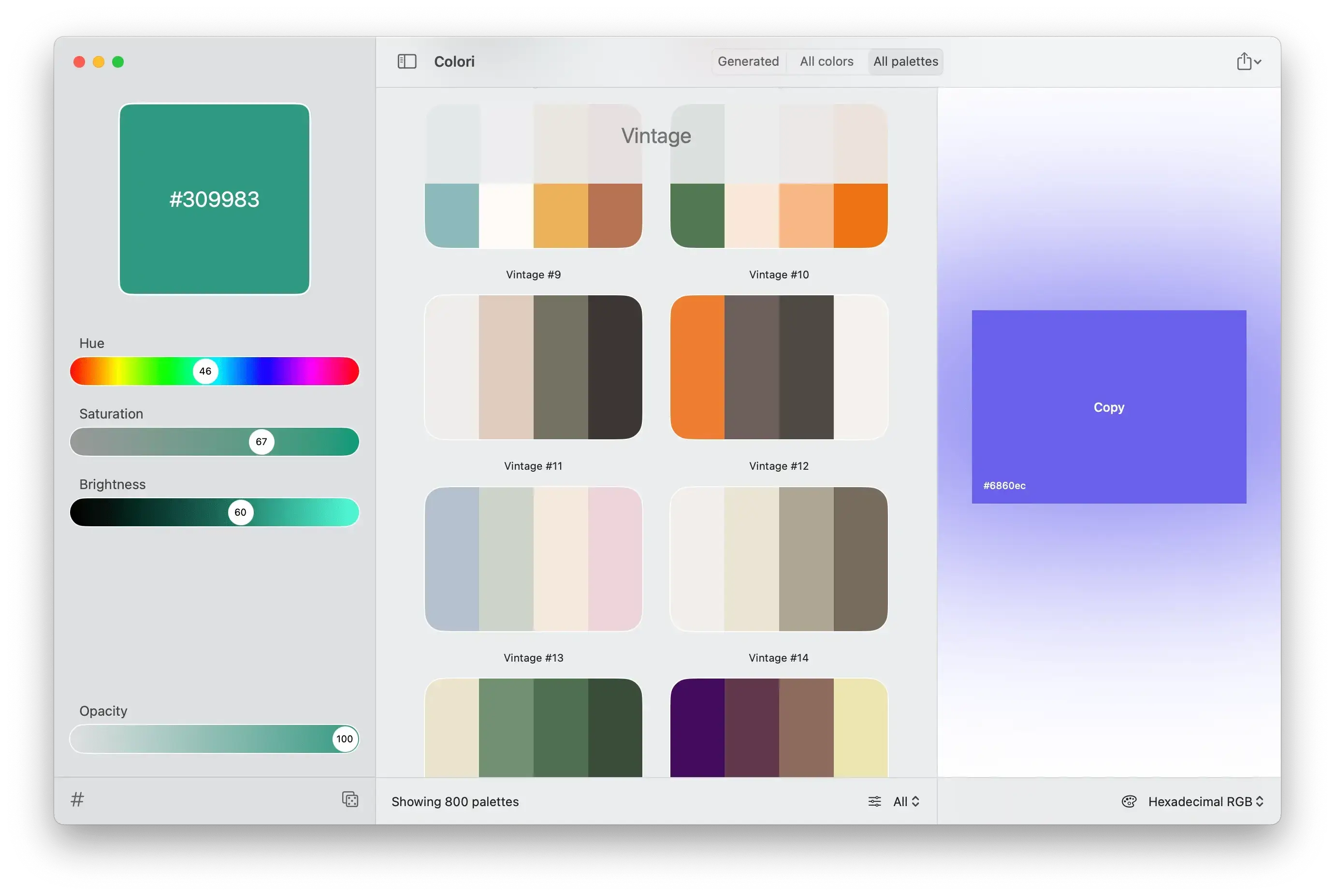 Colori for Mac(颜色设计软件)的截图