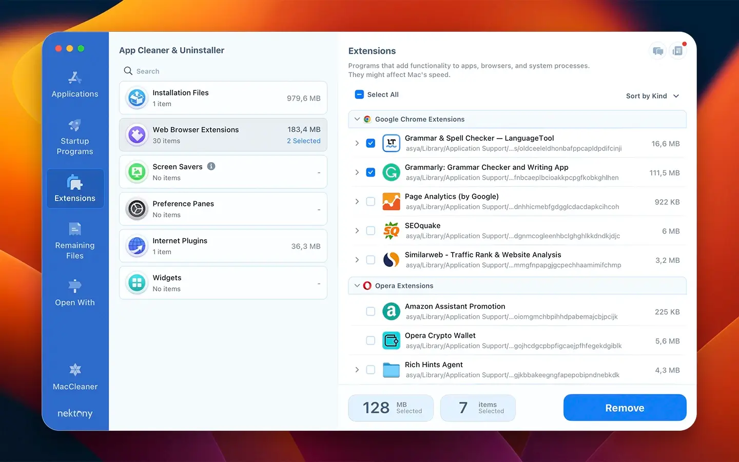 App Cleaner & Uninstaller for mac(mac应用清理和卸载软件)的截图