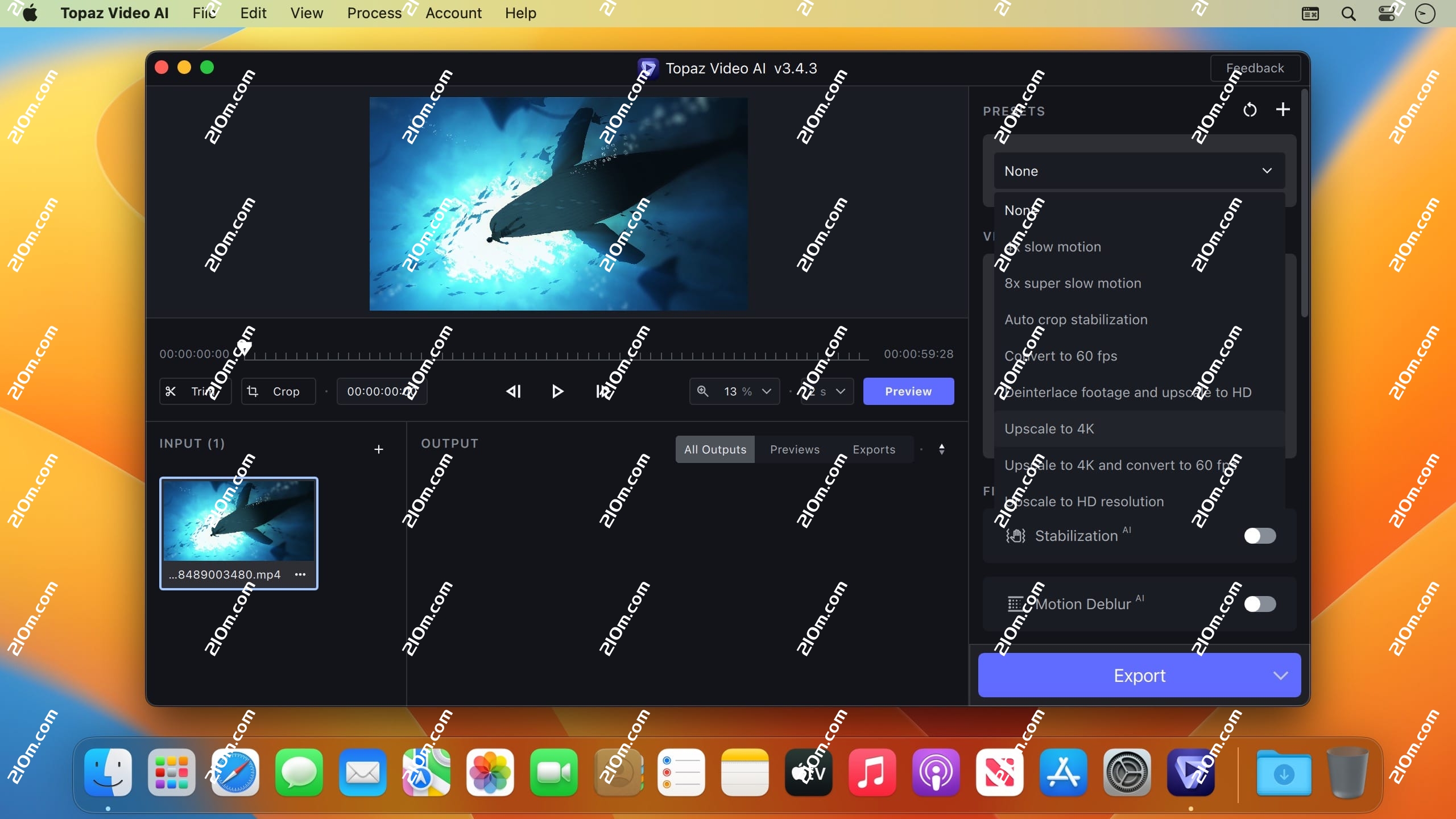 Topaz Video for mac(时域视频质量增强)的截图
