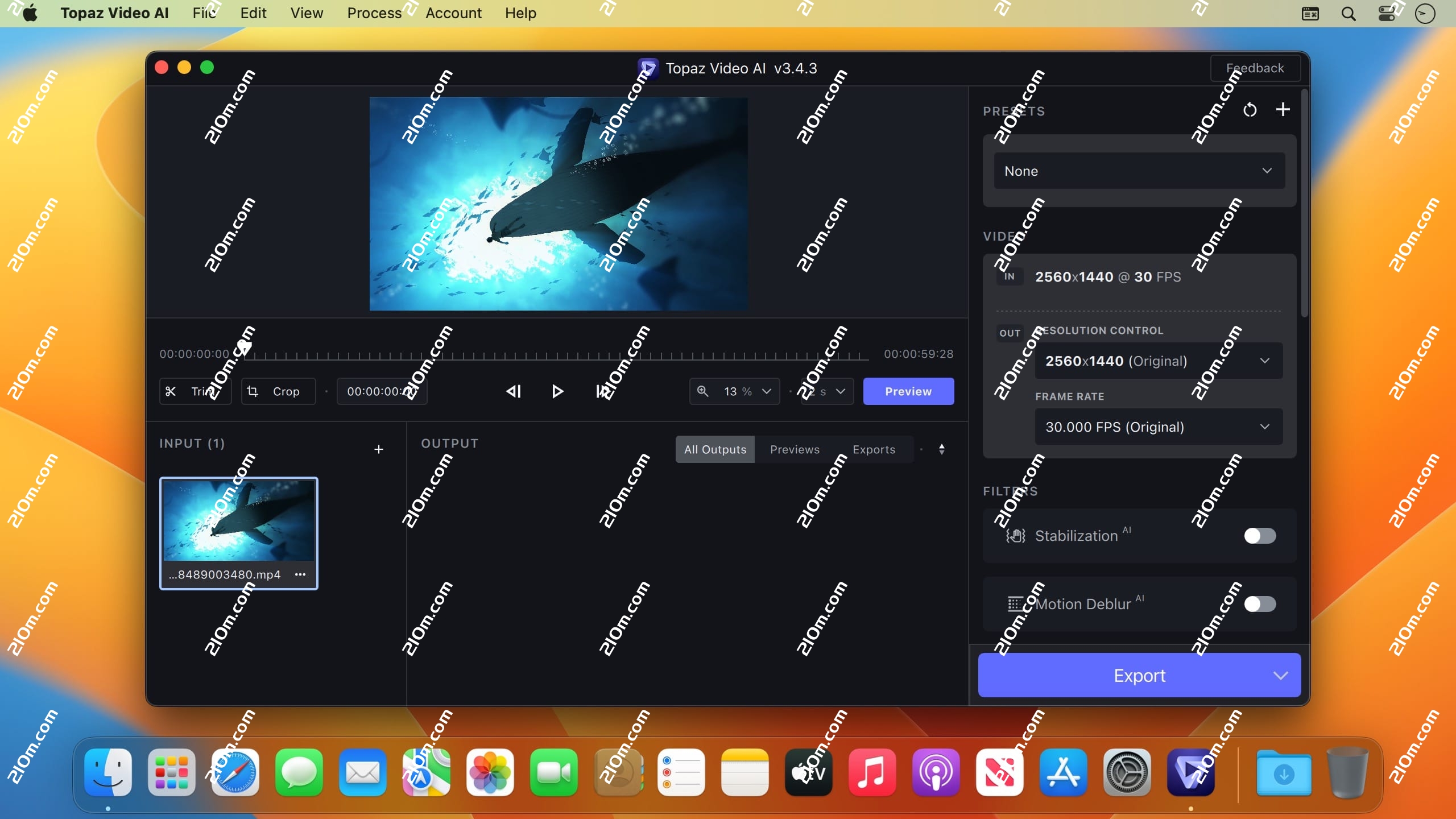 Topaz Video for mac(时域视频质量增强)的截图