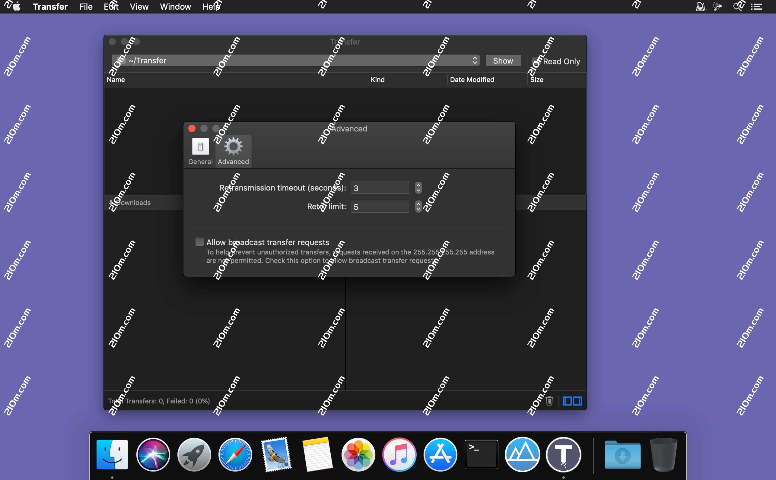 Transfer for mac(TFTP服务器)的截图