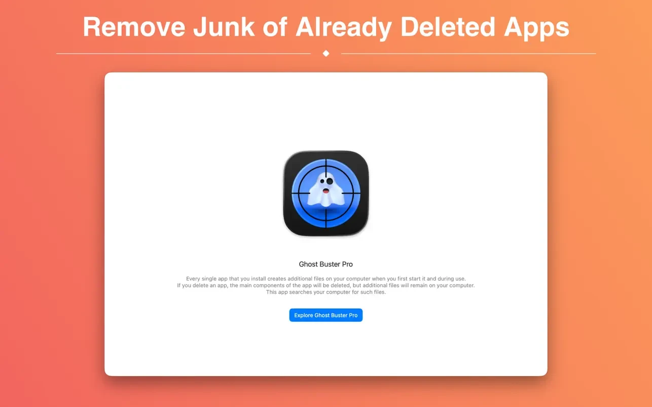 Ghost Buster Pro for mac(苹果电脑内存清理专家)的截图