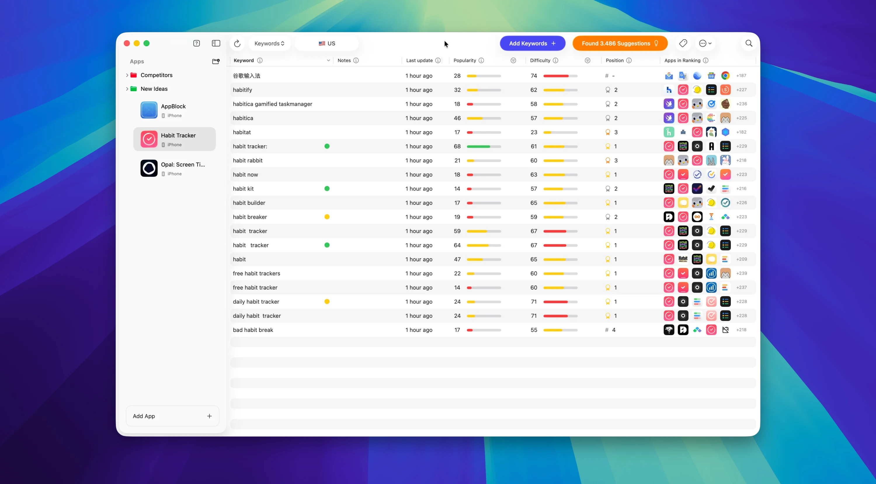 Astro for mac(macOS 应用商店优化工具)的截图