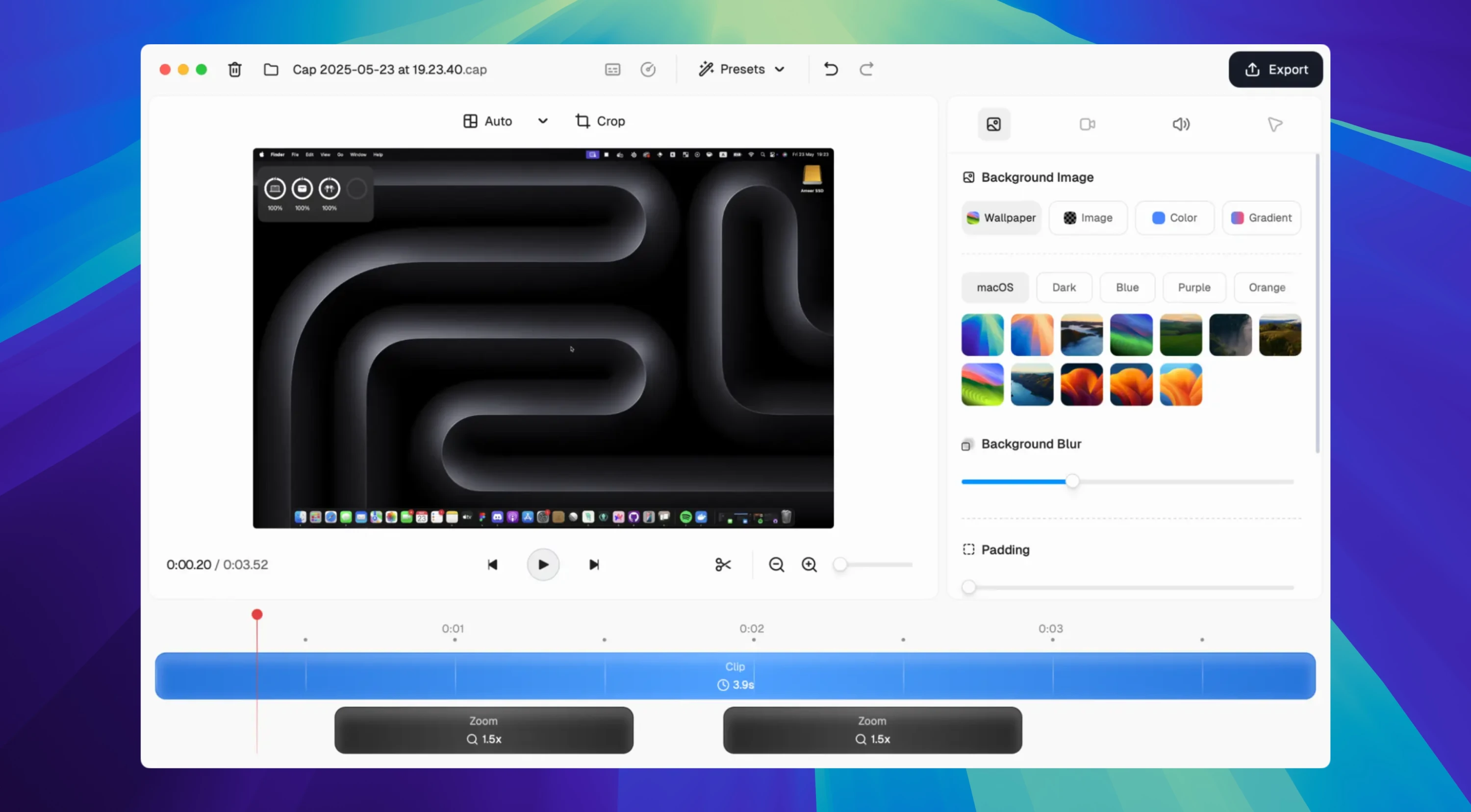 Cap for mac (录屏软件)的截图
