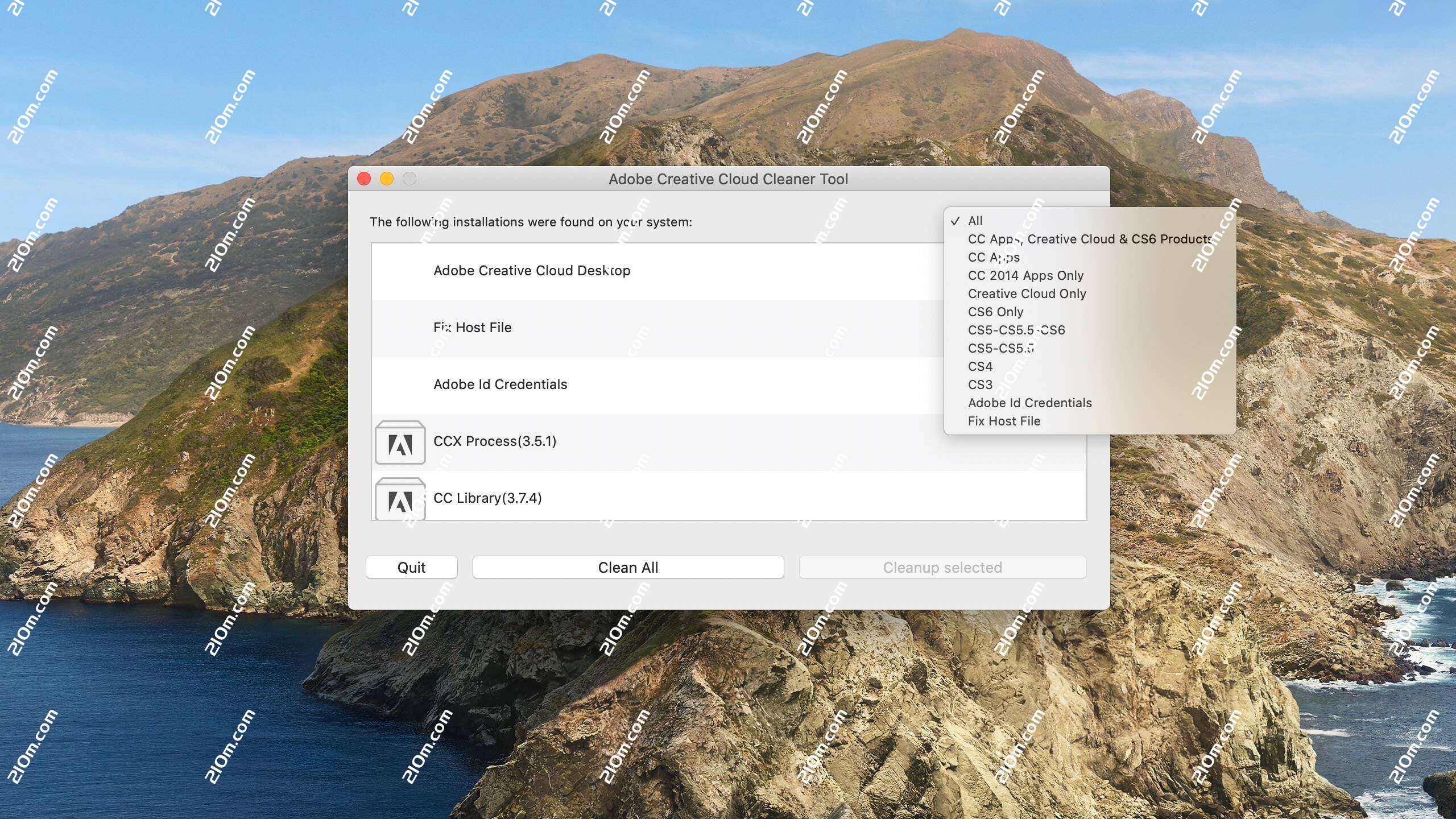 Creative Cloud Cleaner Tool for Mac(卸载工具)的截图