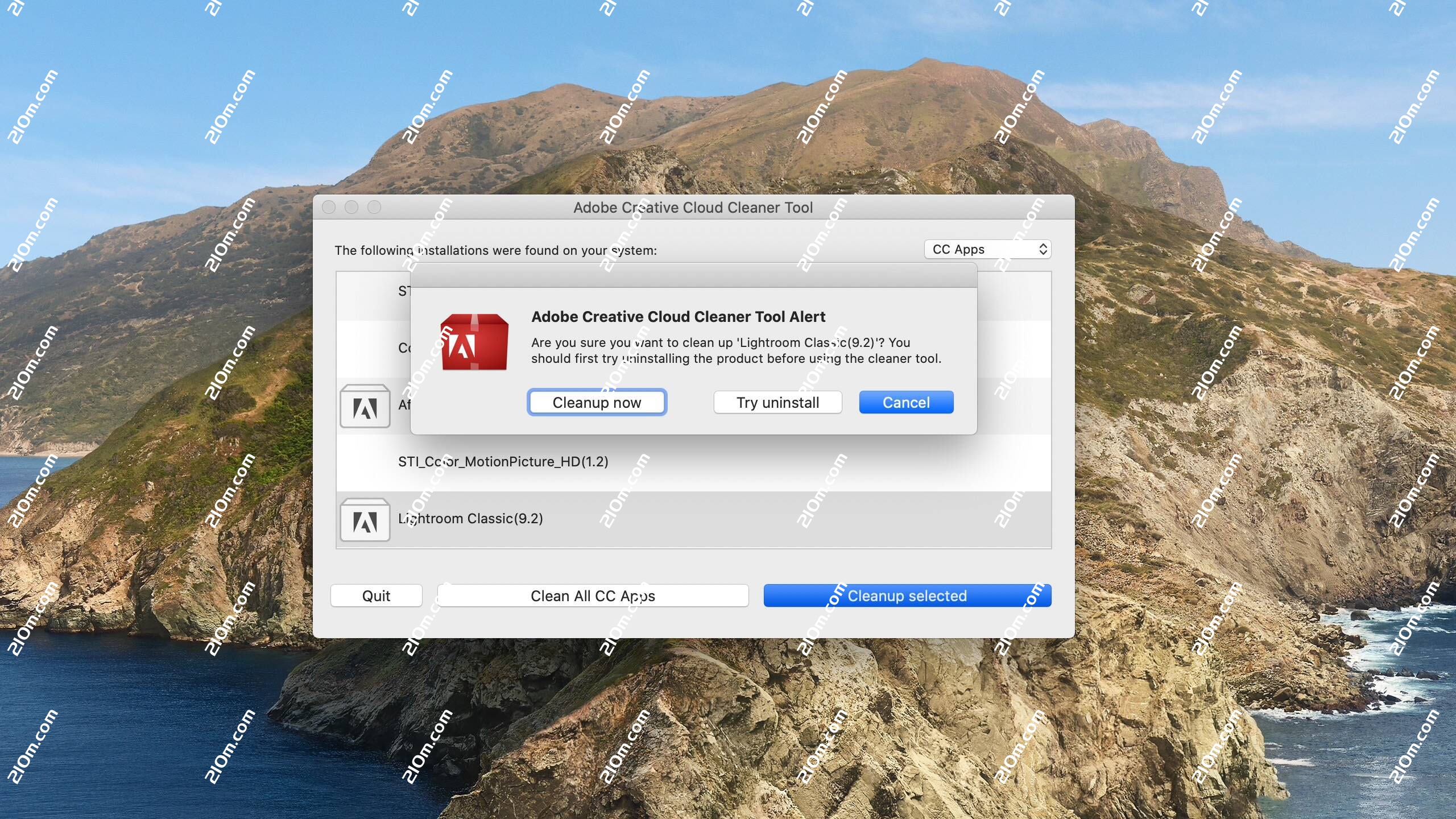 Creative Cloud Cleaner Tool for Mac(卸载工具)的截图