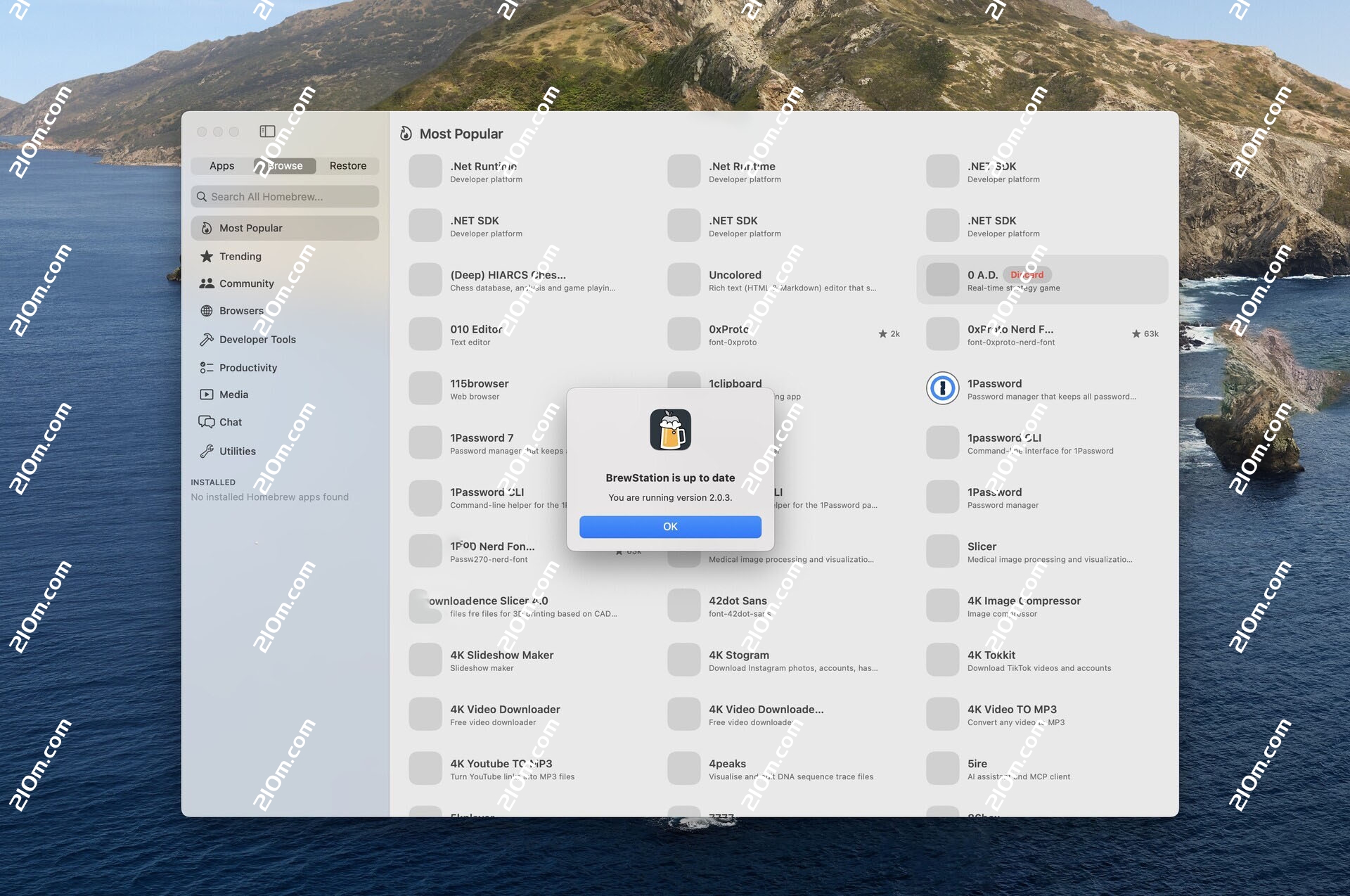BrewStation for mac(Homebrew 应用程序查看工具)的截图