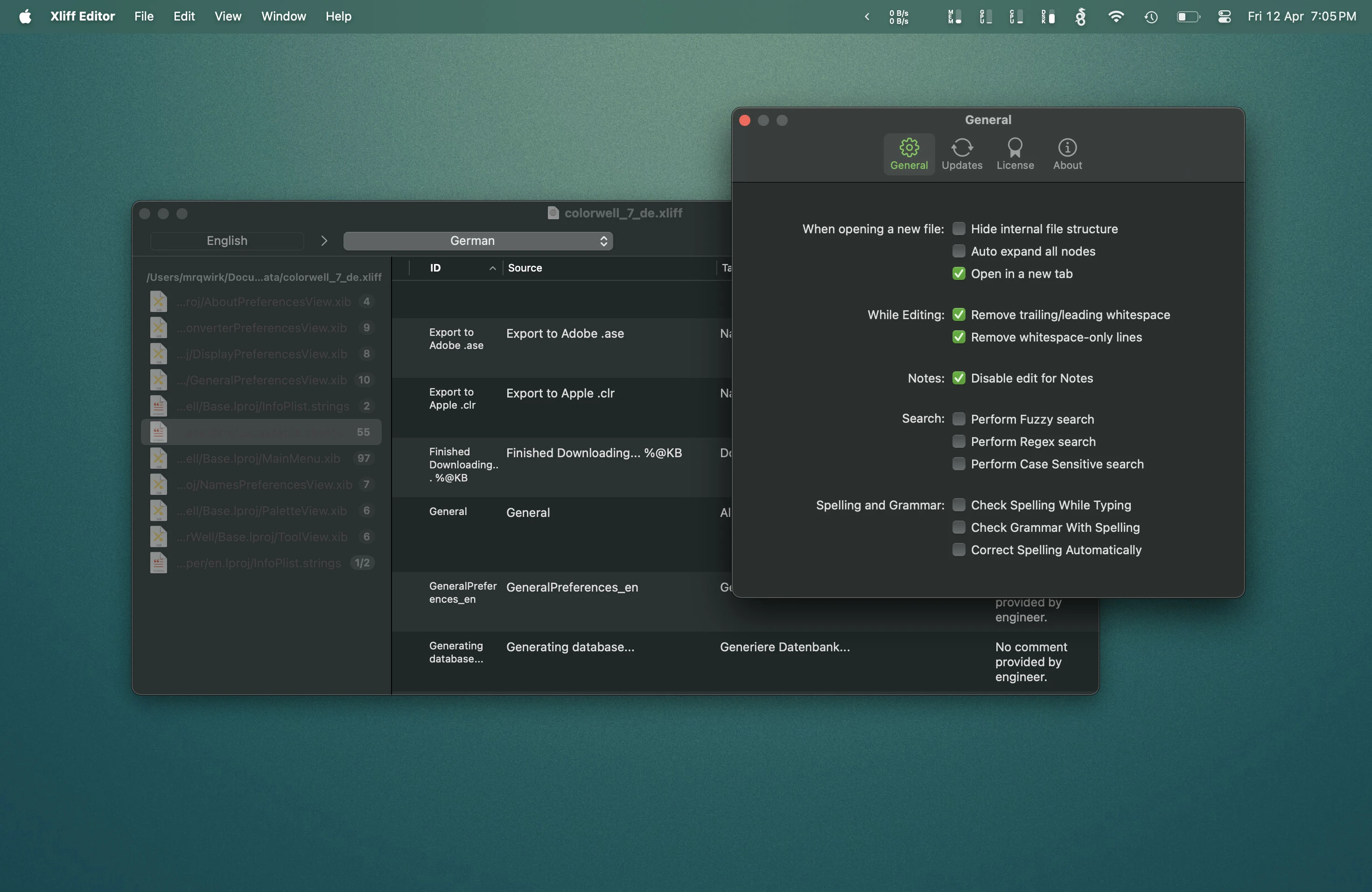 Xliff Editor for Mac(Mac平台XLIFF文件编辑工具)的截图