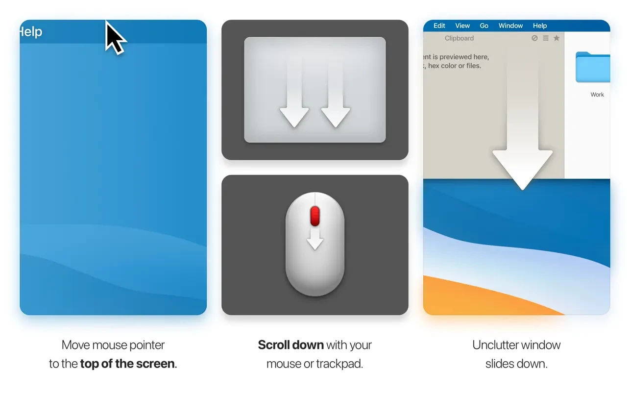 Unclutter for mac(下拉菜单隐藏工具)的截图