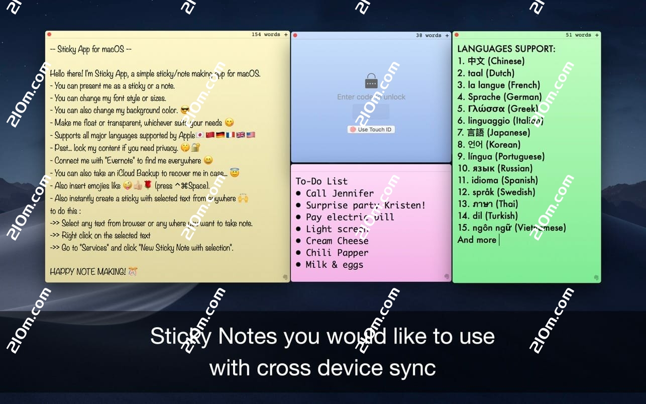 Sticky for mac(便笺式笔记)的截图