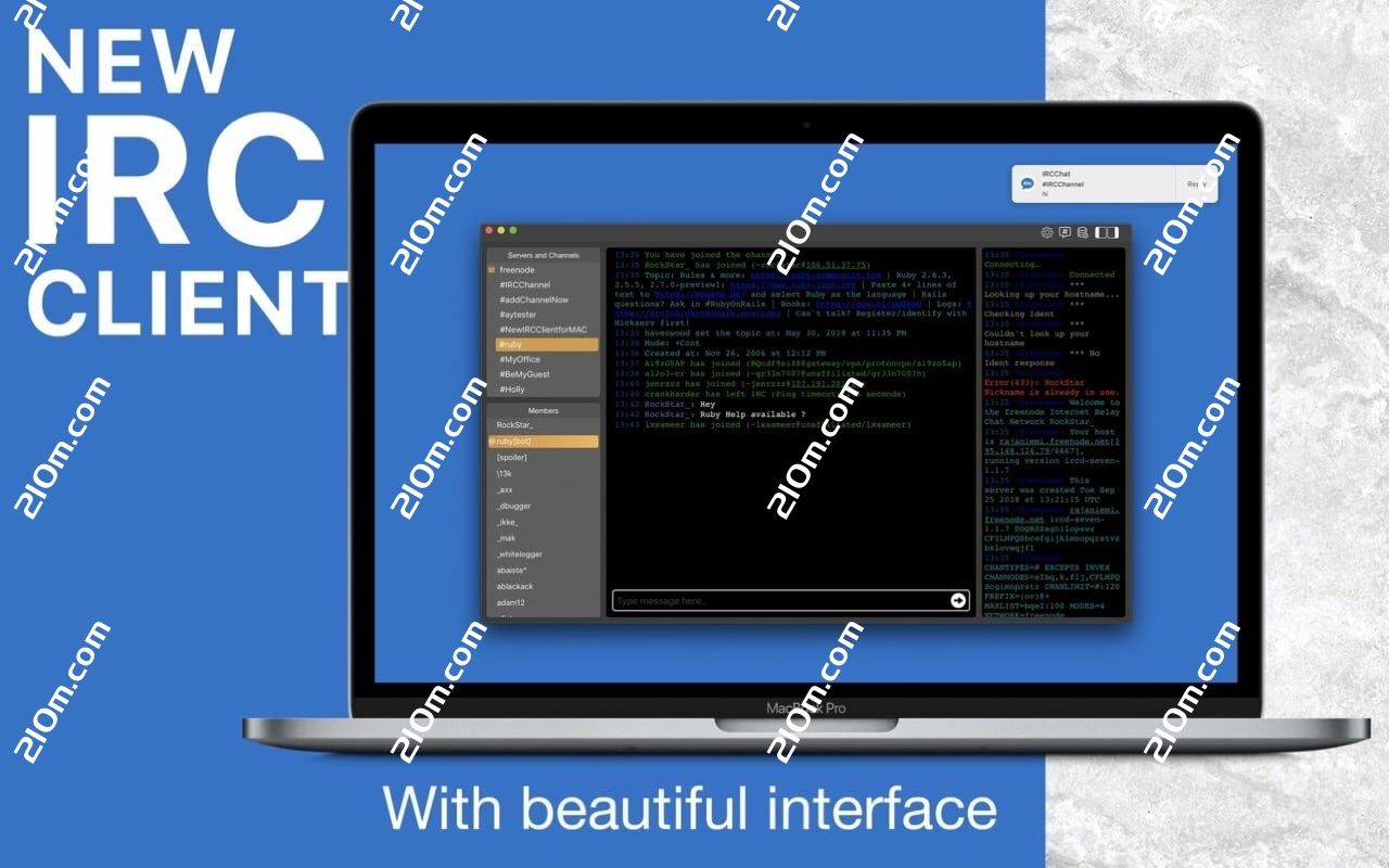 getIRC-IRC Client for Mac( IRC 聊天客户端工具)的截图