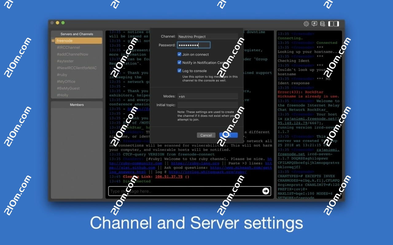 getIRC-IRC Client for Mac( IRC 聊天客户端工具)的截图