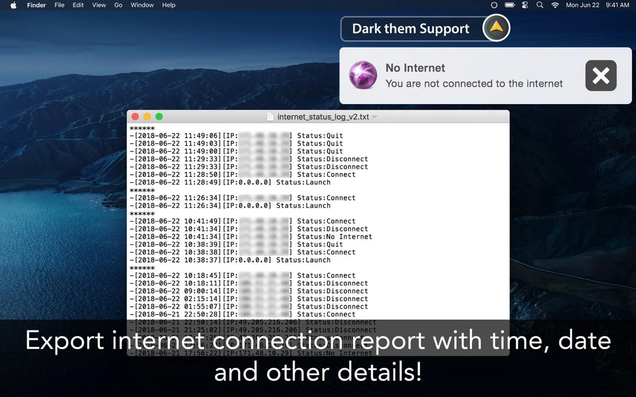 Internet Status for Mac(网络连接状态查看工具)的截图