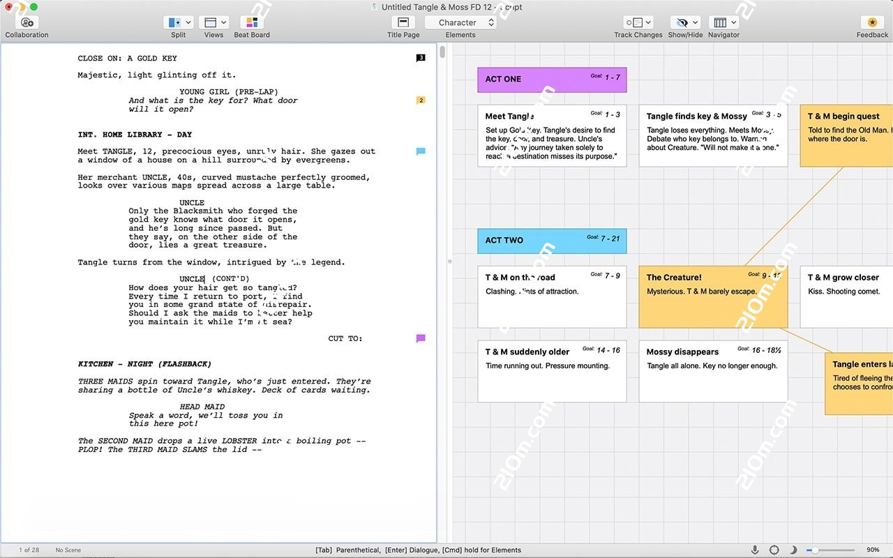 Final Draft 13 for Mac(剧本写作软件)的截图