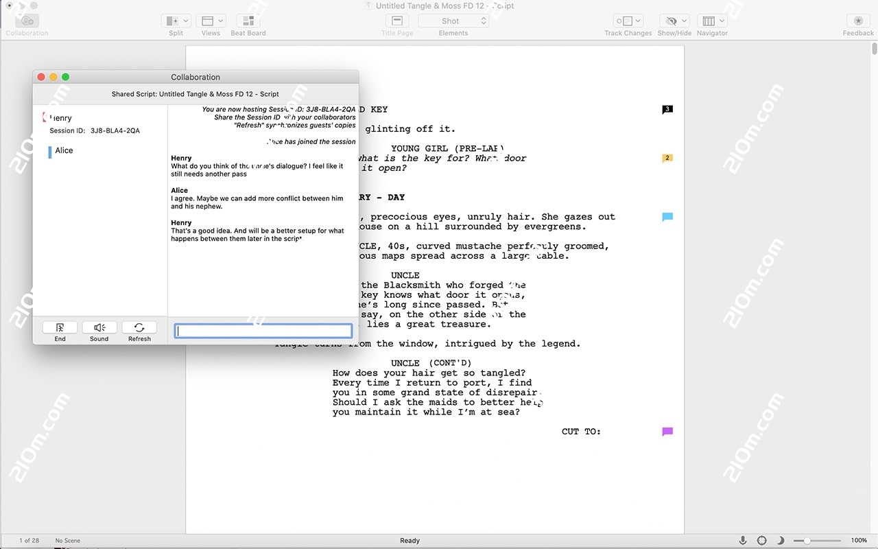 Final Draft 13 for Mac(剧本写作软件)的截图